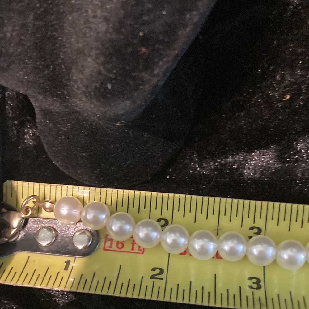 Vintage VCLM Necklace, Clip Faux Pearl Earrings and Flapper Glass Bead Necklace - Picture 7 of 10